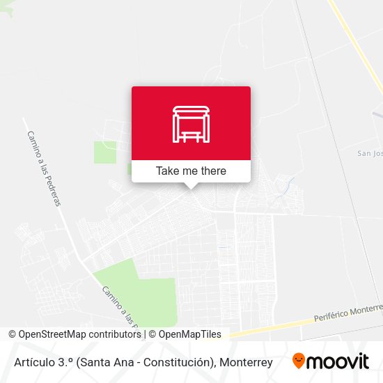 Artículo 3.º (Santa Ana - Constitución) map
