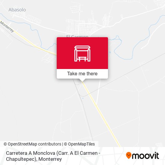 Carretera A Monclova (Carr. A El Carmen - Chapultepec) map