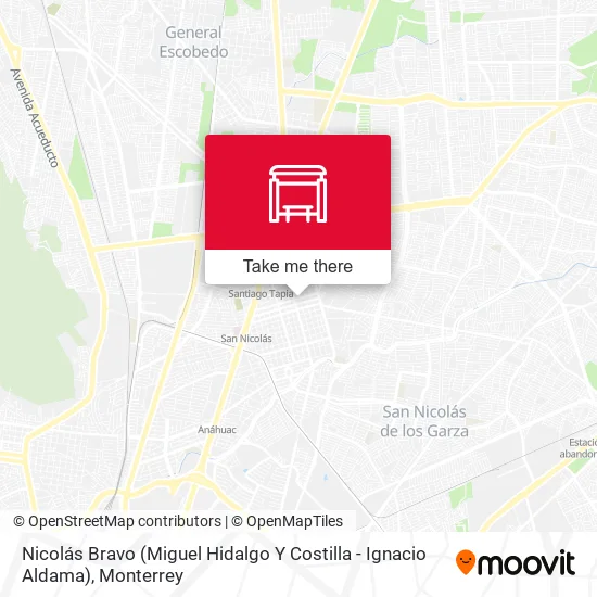 Mapa de Nicolás Bravo (Miguel Hidalgo Y Costilla - Ignacio Aldama)
