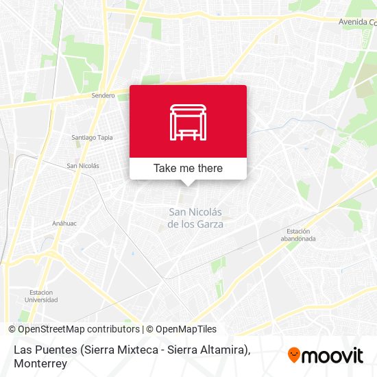 Las Puentes (Sierra Mixteca - Sierra Altamira) map