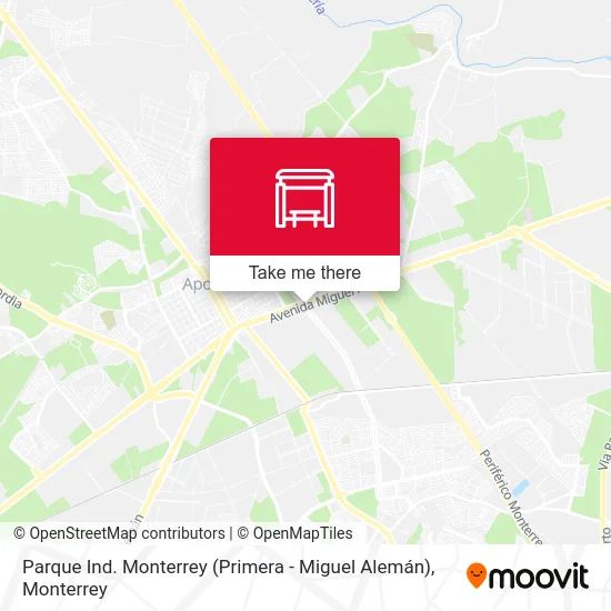 Mapa de Parque Ind. Monterrey (Primera - Miguel Alemán)