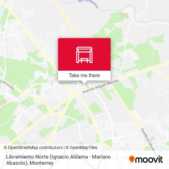 Mapa de Libramiento Norte (Ignacio Aldama - Mariano Abasolo)