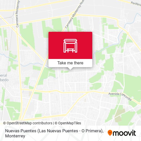Mapa de Nuevas Puentes (Las Nuevas Puentes - O Primera)