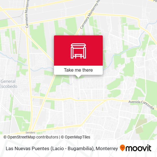 Las Nuevas Puentes (Lacio - Bugambilia) map