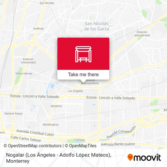 Mapa de Nogalar (Los Ángeles - Adolfo López Mateos)