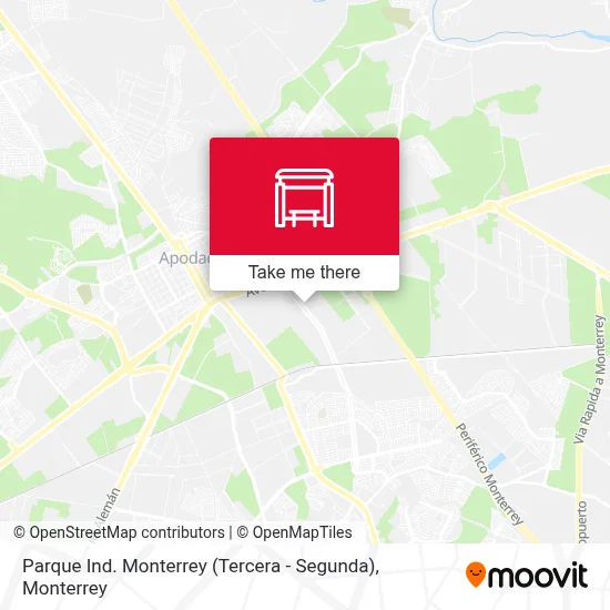 Parque Ind. Monterrey (Tercera - Segunda) map
