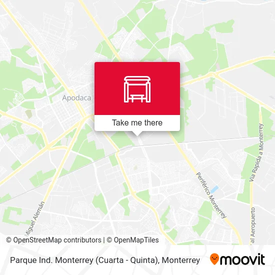 Parque Ind. Monterrey (Cuarta - Quinta) map