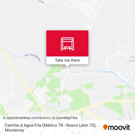 Mapa de Camino A Agua Fría (México 78 - Nuevo León 70)