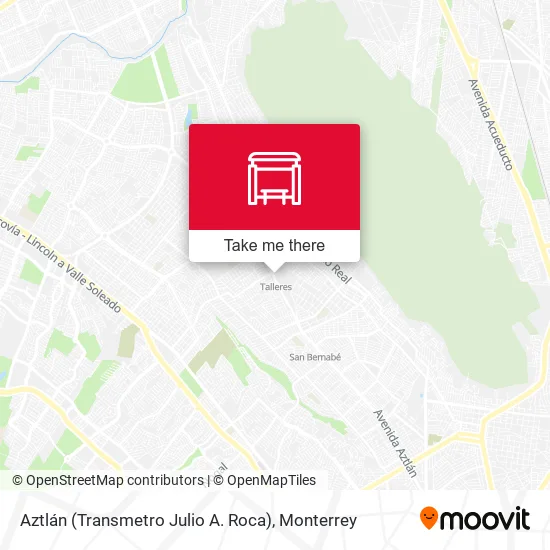 Mapa de Aztlán (Transmetro Julio A. Roca)