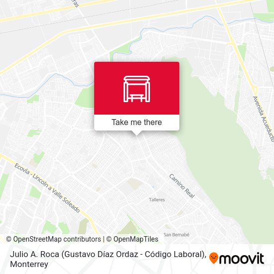 Julio A. Roca (Gustavo Díaz Ordaz - Código Laboral) map
