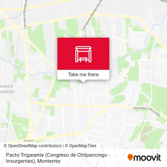Pacto Trigarante (Congreso de Chilpancingo - Insurgentes) map