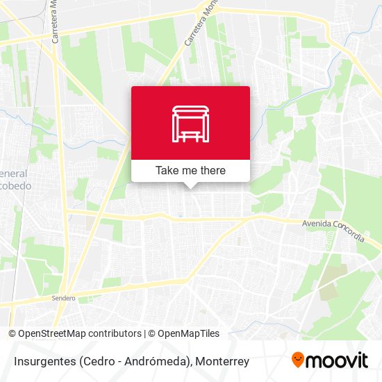 Mapa de Insurgentes (Cedro - Andrómeda)
