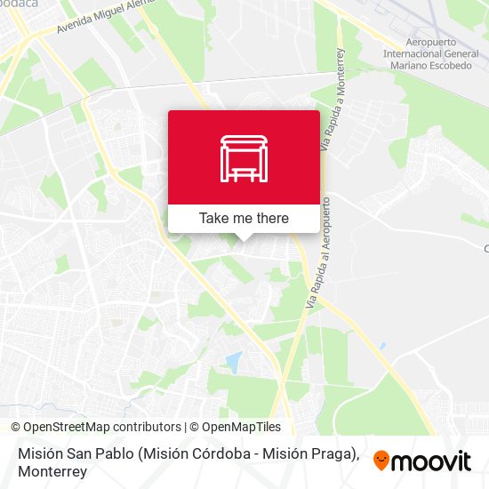 Mapa de Misión San Pablo (Misión Córdoba - Misión Praga)