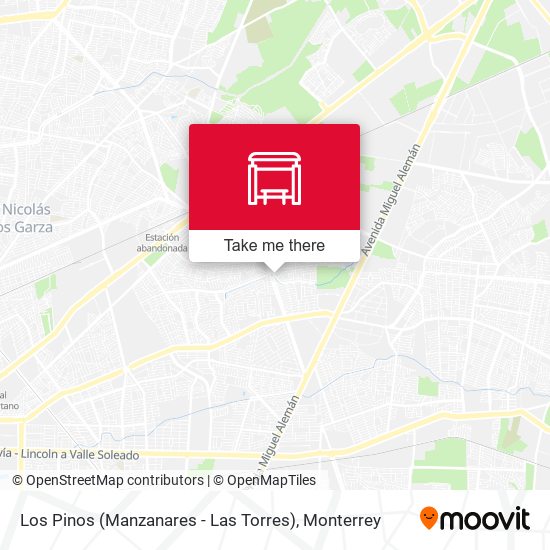 Los Pinos (Manzanares - Las Torres) map