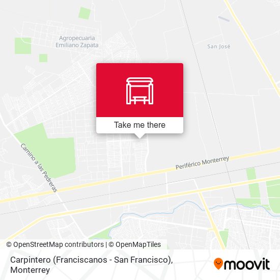 Carpintero (Franciscanos - San Francisco) map