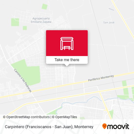 Carpintero (Franciscanos - San Juan) map