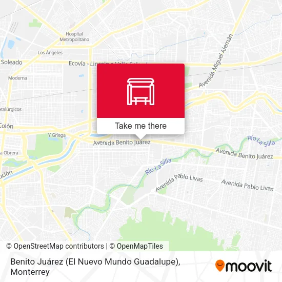 Mapa de Benito Juárez (El Nuevo Mundo Guadalupe)