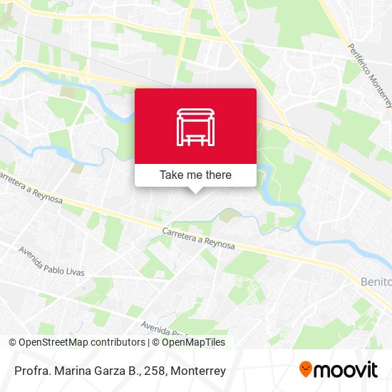 Profra. Marina Garza B., 258 map
