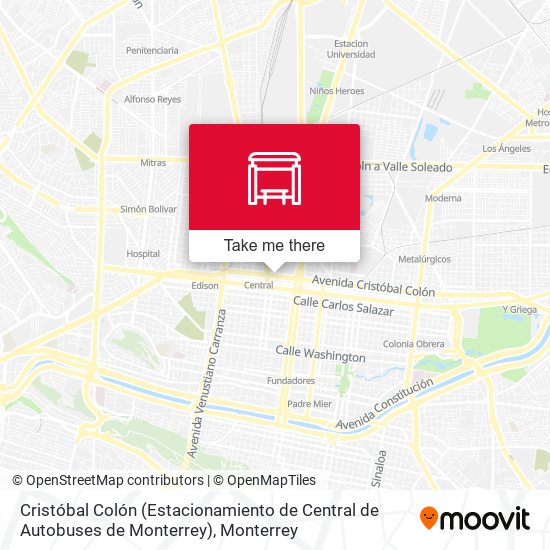 Cristóbal Colón (Estacionamiento de Central de Autobuses de Monterrey) map