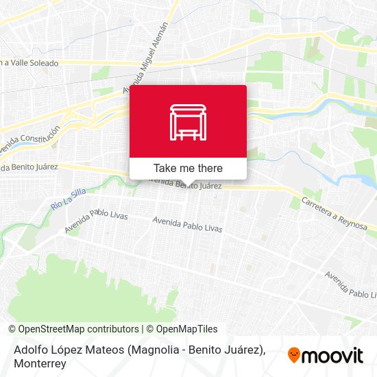 Adolfo López Mateos (Magnolia - Benito Juárez) map