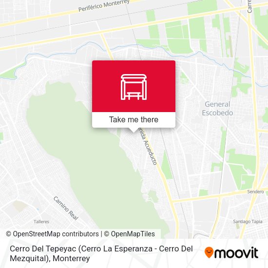 Cerro Del Tepeyac (Cerro La Esperanza - Cerro Del Mezquital) map
