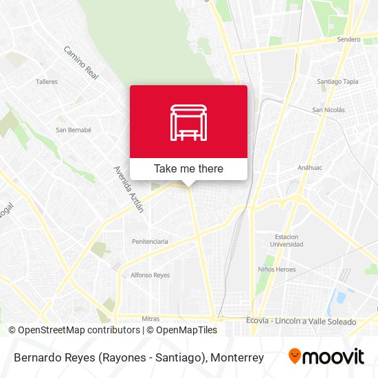 Bernardo Reyes (Rayones - Santiago) map