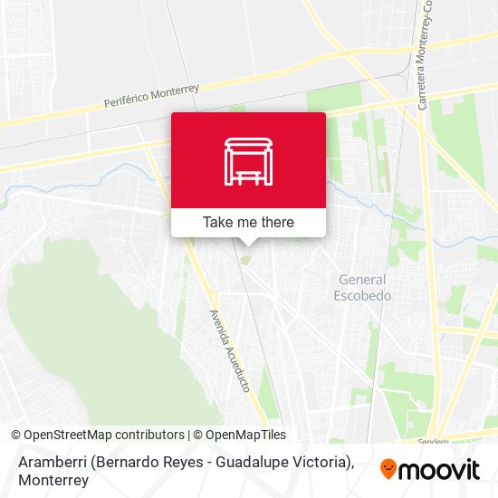 Aramberri (Bernardo Reyes - Guadalupe Victoria) map