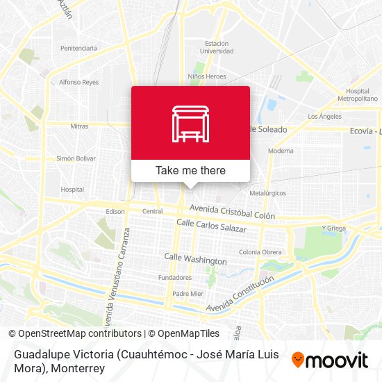 Guadalupe Victoria (Cuauhtémoc - José María Luis Mora) map