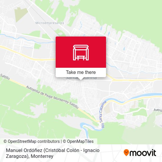 Mapa de Manuel Ordóñez (Cristóbal Colón - Ignacio Zaragoza)