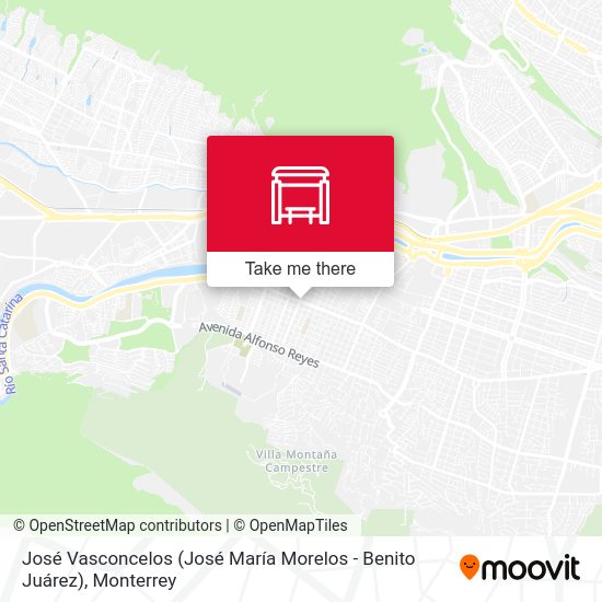 José Vasconcelos (José María Morelos - Benito Juárez) map