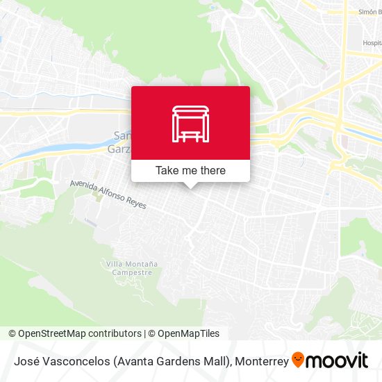 José Vasconcelos (Avanta Gardens Mall) map
