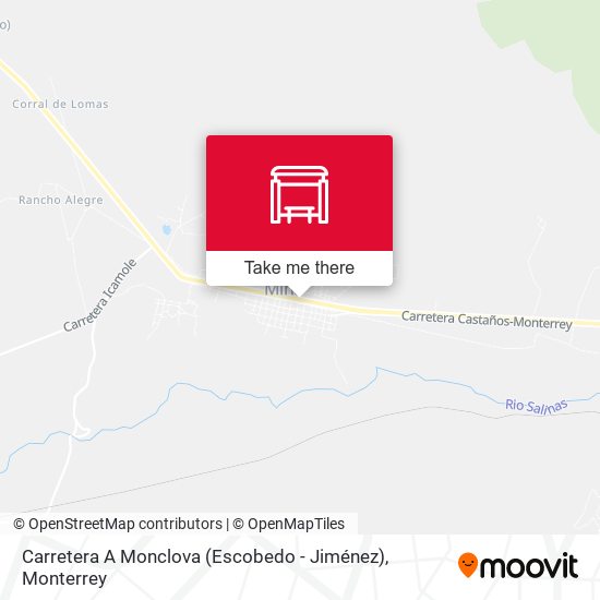 Carretera A Monclova (Escobedo - Jiménez) map