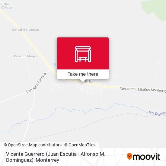 Vicente Guerrero (Juan Escutia - Alfonso M. Domínguez) map