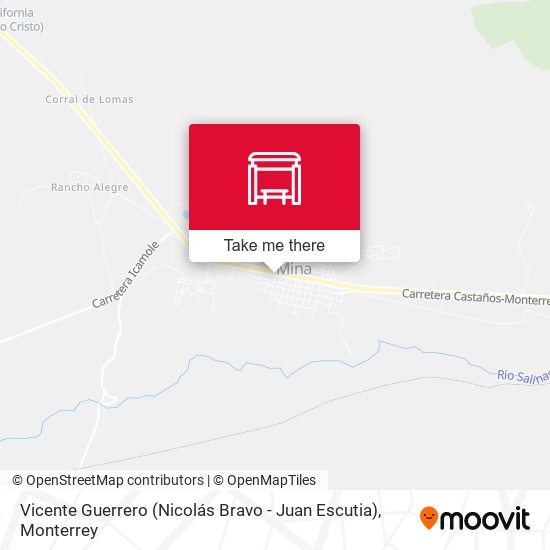 Vicente Guerrero (Nicolás Bravo - Juan Escutia) map