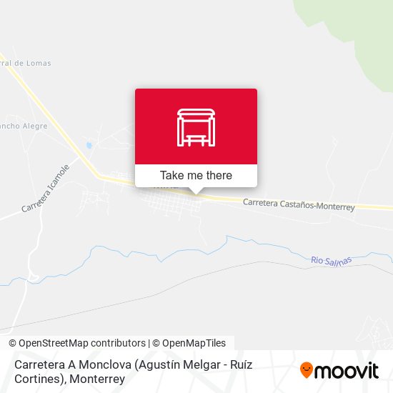 Carretera A Monclova (Agustín Melgar - Ruíz Cortines) map