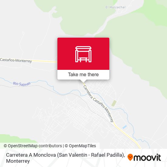 Mapa de Carretera A Monclova (San Valentín - Rafael Padilla)
