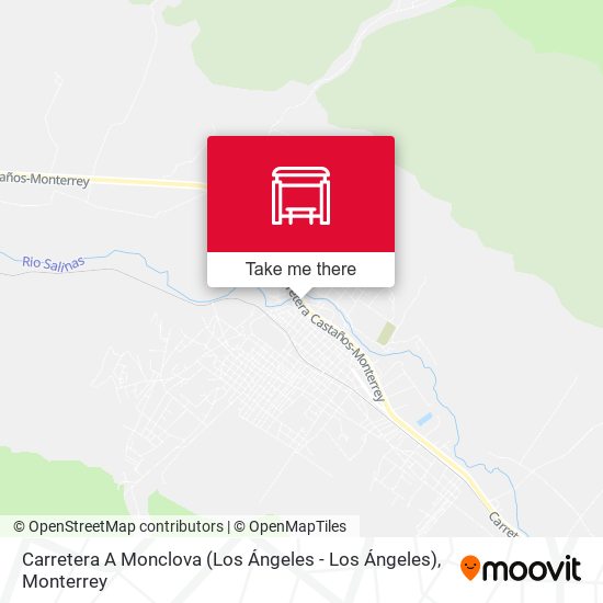 Mapa de Carretera A Monclova (Los Ángeles - Los Ángeles)