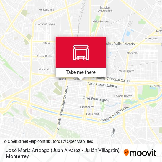 José María Arteaga (Juan Álvarez - Julián Villagrán) map