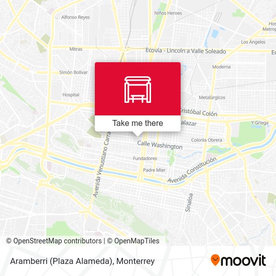 Mapa de Aramberri (Plaza Alameda)
