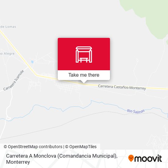 Mapa de Carretera A Monclova (Comandancia Municipal)
