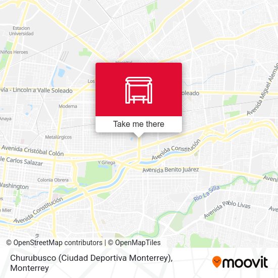 Churubusco (Ciudad Deportiva Monterrey) map