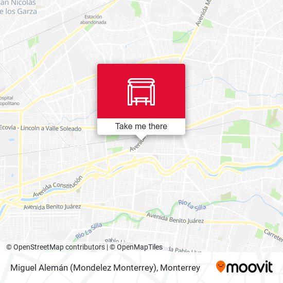 Mapa de Miguel Alemán (Mondelez Monterrey)