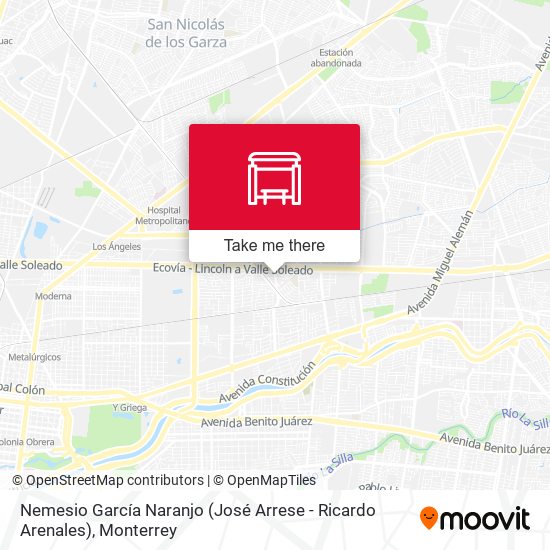 Nemesio García Naranjo (José Arrese - Ricardo Arenales) map