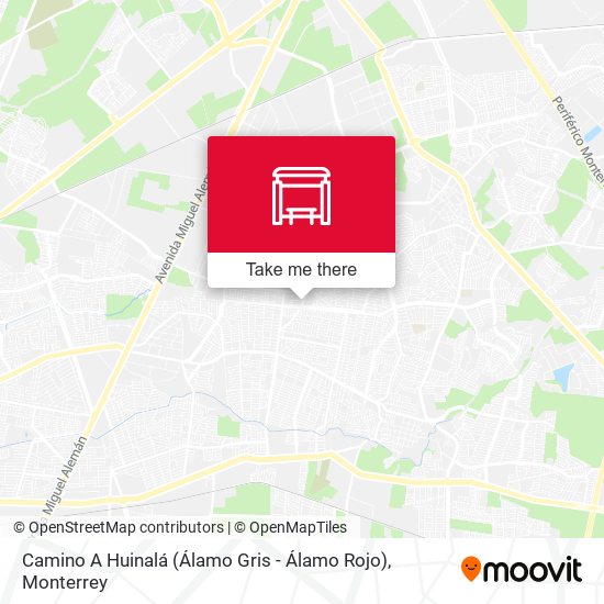 Mapa de Camino A Huinalá (Álamo Gris - Álamo Rojo)