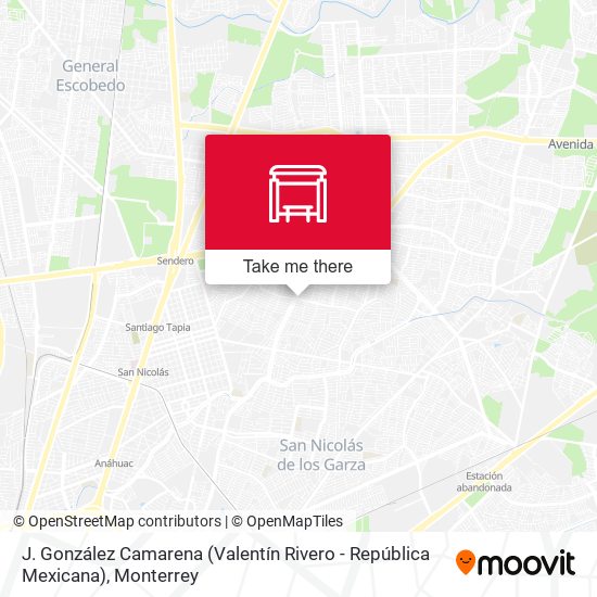 J. González Camarena (Valentín Rivero - República Mexicana) map
