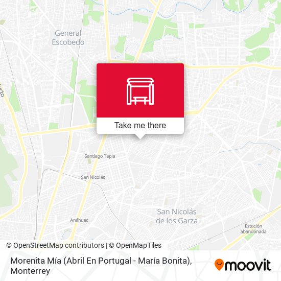 Mapa de Morenita Mía (Abril En Portugal - María Bonita)