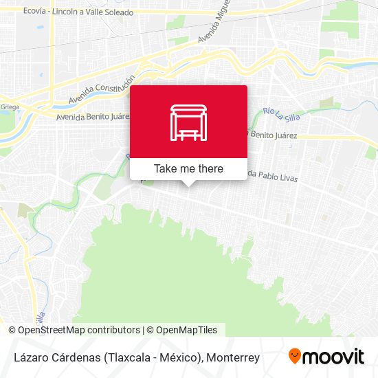 Mapa de Lázaro Cárdenas (Tlaxcala - México)