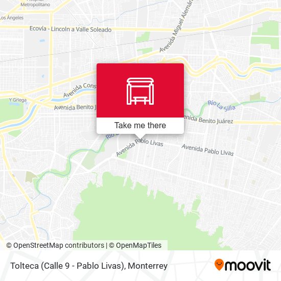 Mapa de Tolteca (Calle 9 - Pablo Livas)