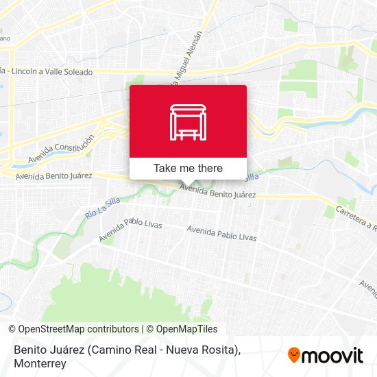 Mapa de Benito Juárez (Camino Real - Nueva Rosita)