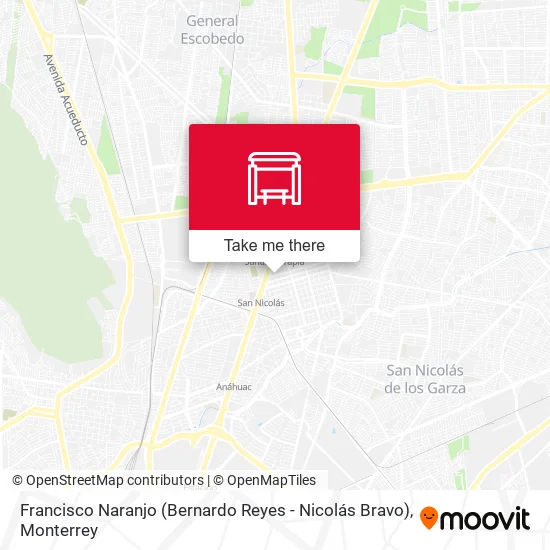 Mapa de Francisco Naranjo (Bernardo Reyes - Nicolás Bravo)